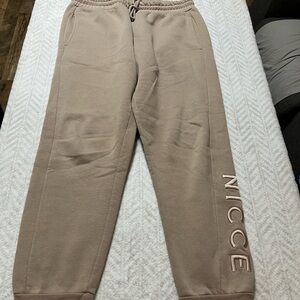 Nicce Beige Sweatpants with Logo XL